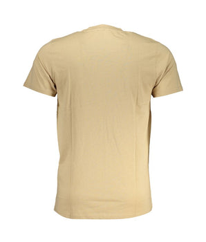 Cavalli Class Beige Cotton T-Shirt