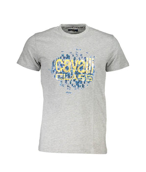 Cavalli Class Brown Cotton Men T-Shirt