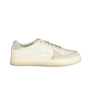 Calvin Klein Elegant White Sneakers with Contrast Accents