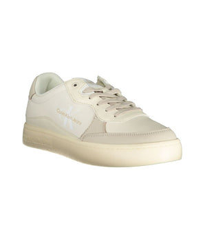 Calvin Klein Elegant White Sneakers with Contrast Accents