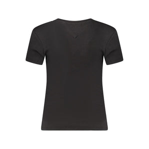 Tommy Hilfiger Black Cotton Tops & T-Shirt