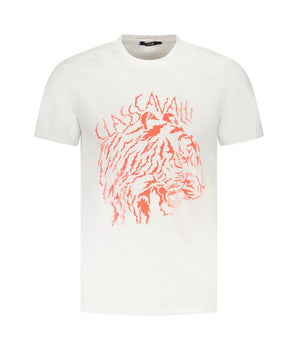 Cavalli Class White Cotton Men T-Shirt