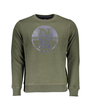 North Sails Green Cotton Men Sweater