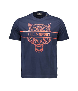 Plein Sport Blue Cotton Men T-Shirt