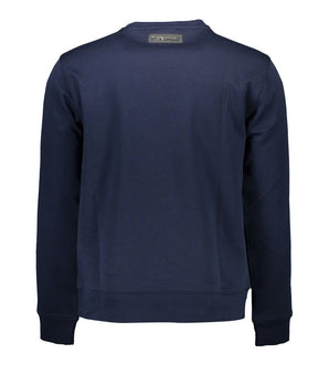 Plein Sport Blue Cotton Men Sweater