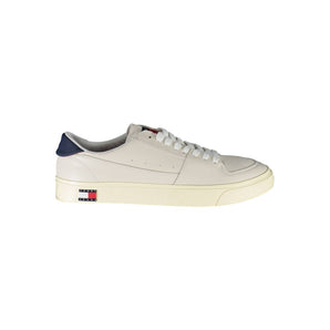 Tommy Hilfiger Men's White Leather Sneakers