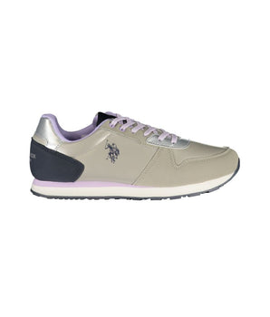 U.S. POLO ASSN. Silver Polyester Women Sneaker