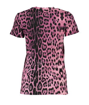 Cavalli Class Pink Cotton Women T-Shirt