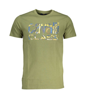 Cavalli Class Green Cotton T-Shirt