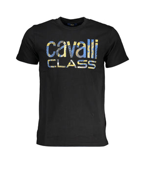 Cavalli Class Black Cotton T-Shirt