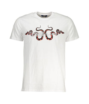 Cavalli Class White Cotton T-Shirt