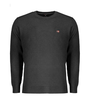 Norway 1963 Black Wool Men Sweater