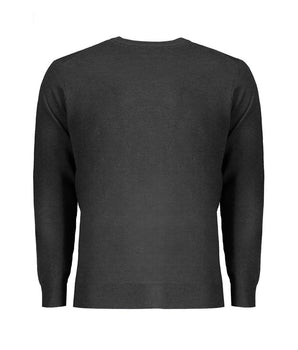 Norway 1963 Black Wool Men Sweater