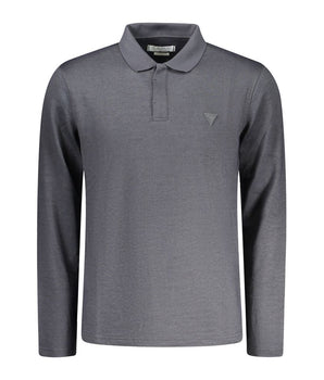 Guess Jeans Black Cotton Men Polo Shirt