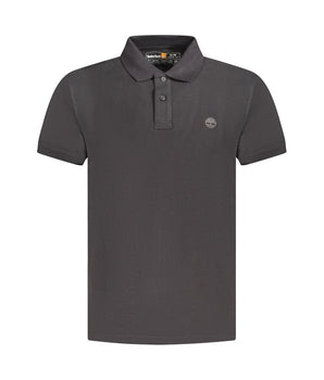 Timberland Black Cotton Men Polo Shirt