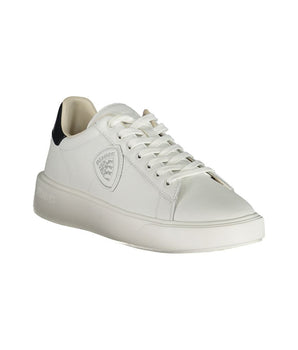 Blauer White Polyethylene Men Sneaker