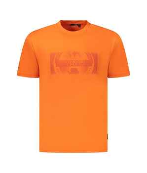 Napapijri Orange Cotton Men T-Shirt