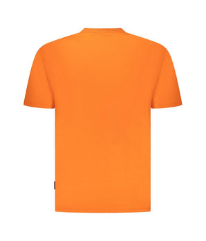 Napapijri Orange Cotton Men T-Shirt