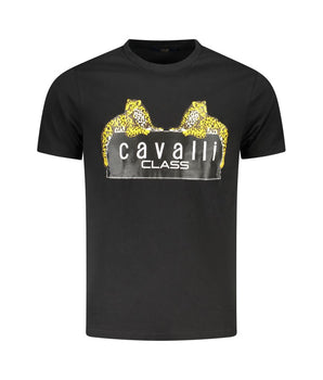 Cavalli Class Black Cotton T-Shirt