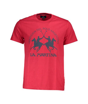 La Martina Red Cotton Men T-Shirt