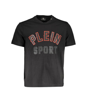 Plein Sport Black Cotton T-Shirt