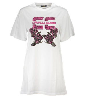 Cavalli Class White Cotton Women Dress