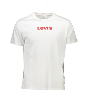Levi's White Cotton Men T-Shirt