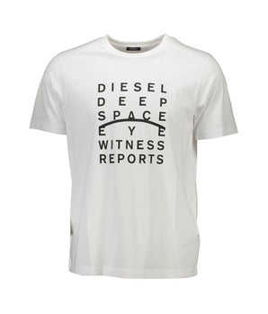 Diesel White Cotton Men T-Shirt