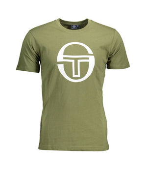 Sergio Tacchini Green Cotton Men T-Shirt