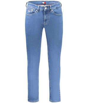 Tommy Hilfiger Blue Cotton Men Slim Tapered Jean