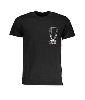 Cavalli Class Black Cotton T-Shirt