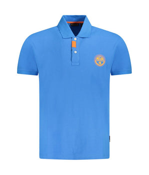 Napapijri Blue Cotton Men Polo Shirt