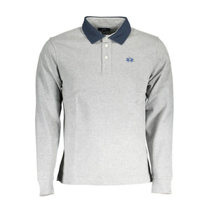 La Martina Brown Cotton Men Polo Shirt