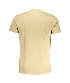 Cavalli Class Beige Cotton T-Shirt