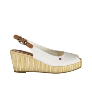 Tommy Hilfiger White Polyester Women Sandal