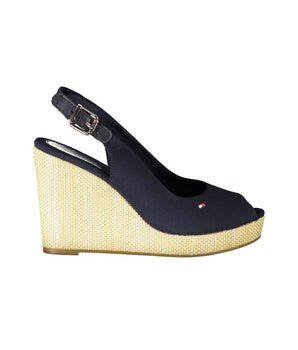 Tommy Hilfiger Blue Polyester Women's Wedge Sandal