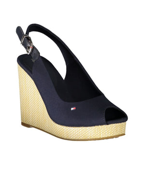Tommy Hilfiger Blue Polyester Women's Wedge Sandal
