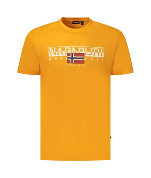 Napapijri Orange Organic Cotton Men T-Shirt