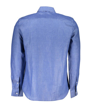 North Sails Blue Linen Men Shirt