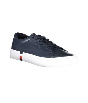 Tommy Hilfiger Blue Leather Men Sneaker