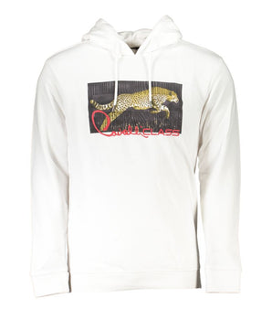 Cavalli Class White Cotton Men Sweater