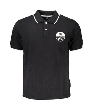 North Sails Black Cotton Polo Shirt