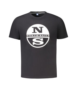 North Sails Black Cotton Men T-Shirt