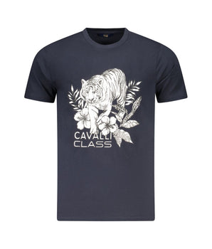 Cavalli Class Blue Cotton Men T-Shirt