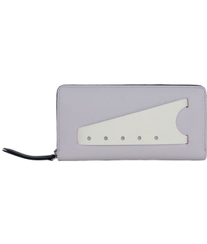 Cartera de piel de becerro morada de Maison Margiela