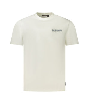Napapijri White Cotton Men T-Shirt