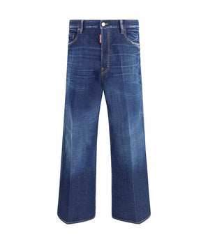 Dsquared² Blue Cotton Relaxed Fit Jeans