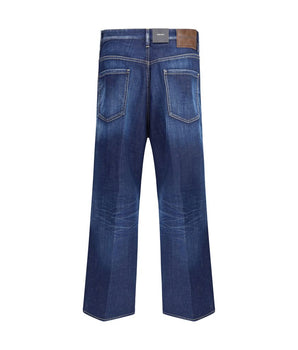 Dsquared² Blue Cotton Relaxed Fit Jeans