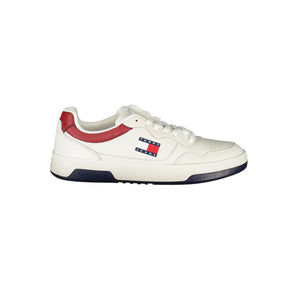 Tommy Hilfiger Men's White Leather Sneakers