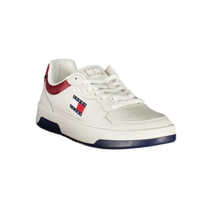 Tommy Hilfiger Men's White Leather Sneakers